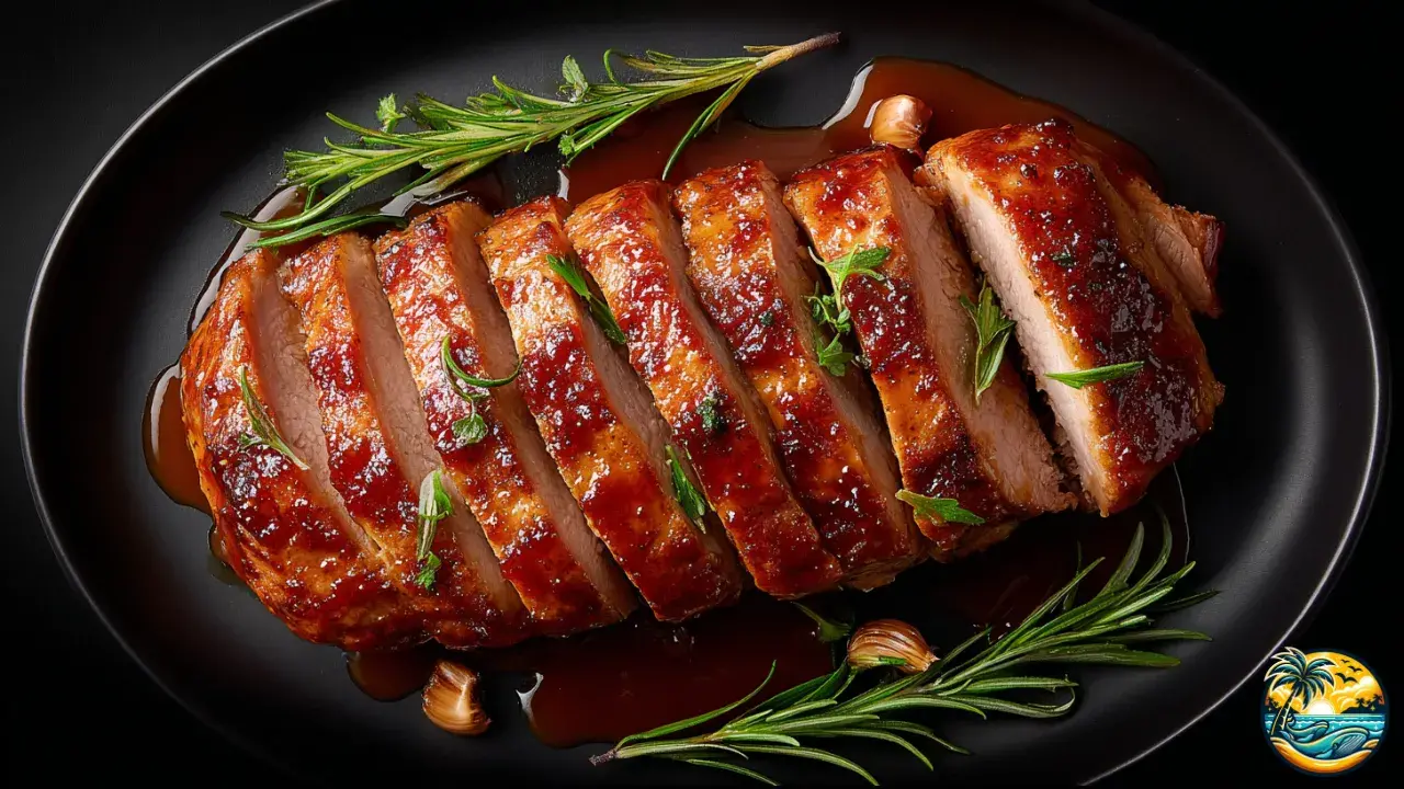 Apple Cider Rosemary Glazed Pork Loin