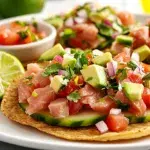Lemon Raw Tuna Tostada | La Paz Style