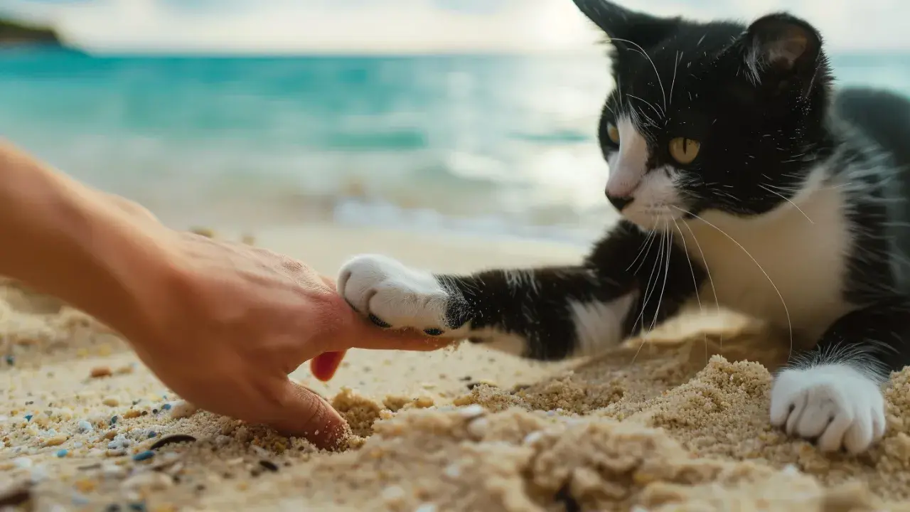 Valentina and I on the beach.