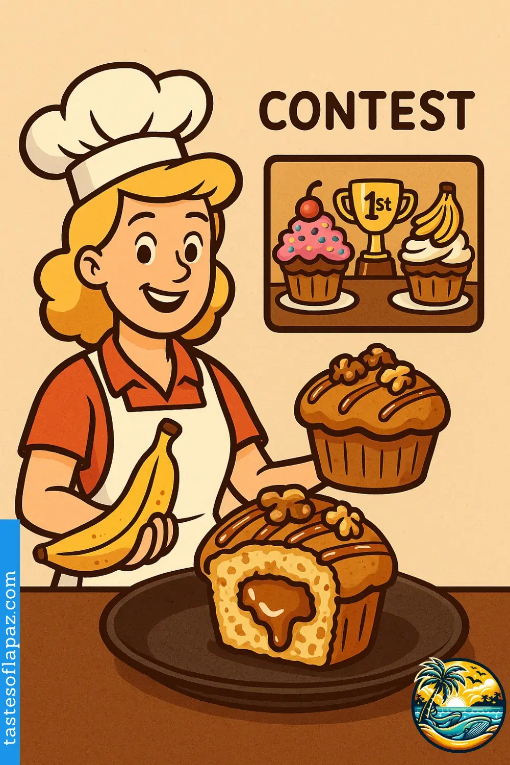 Caramel Banana Muffins