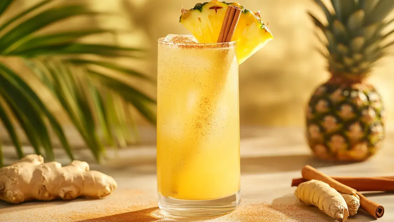 Sparkling Pineapple Ginger Cinnamon