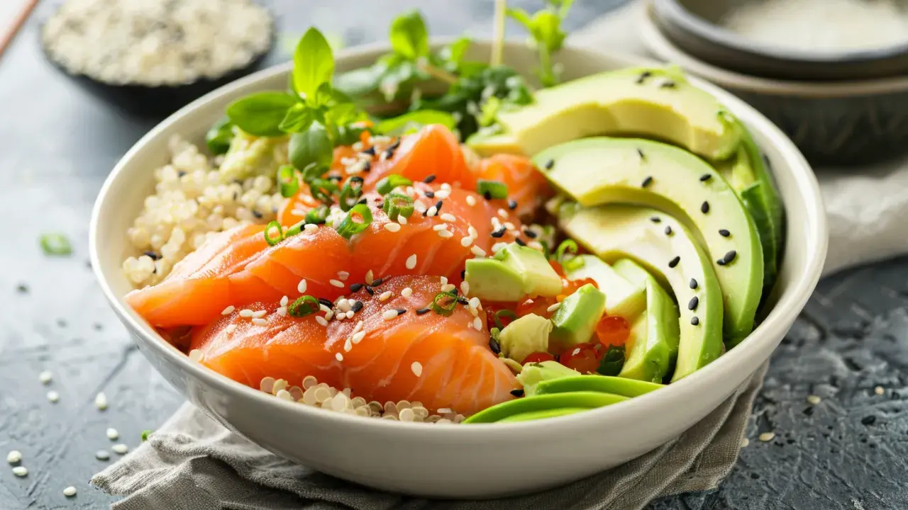 Quinoa Bowl with Salmon and Avocado