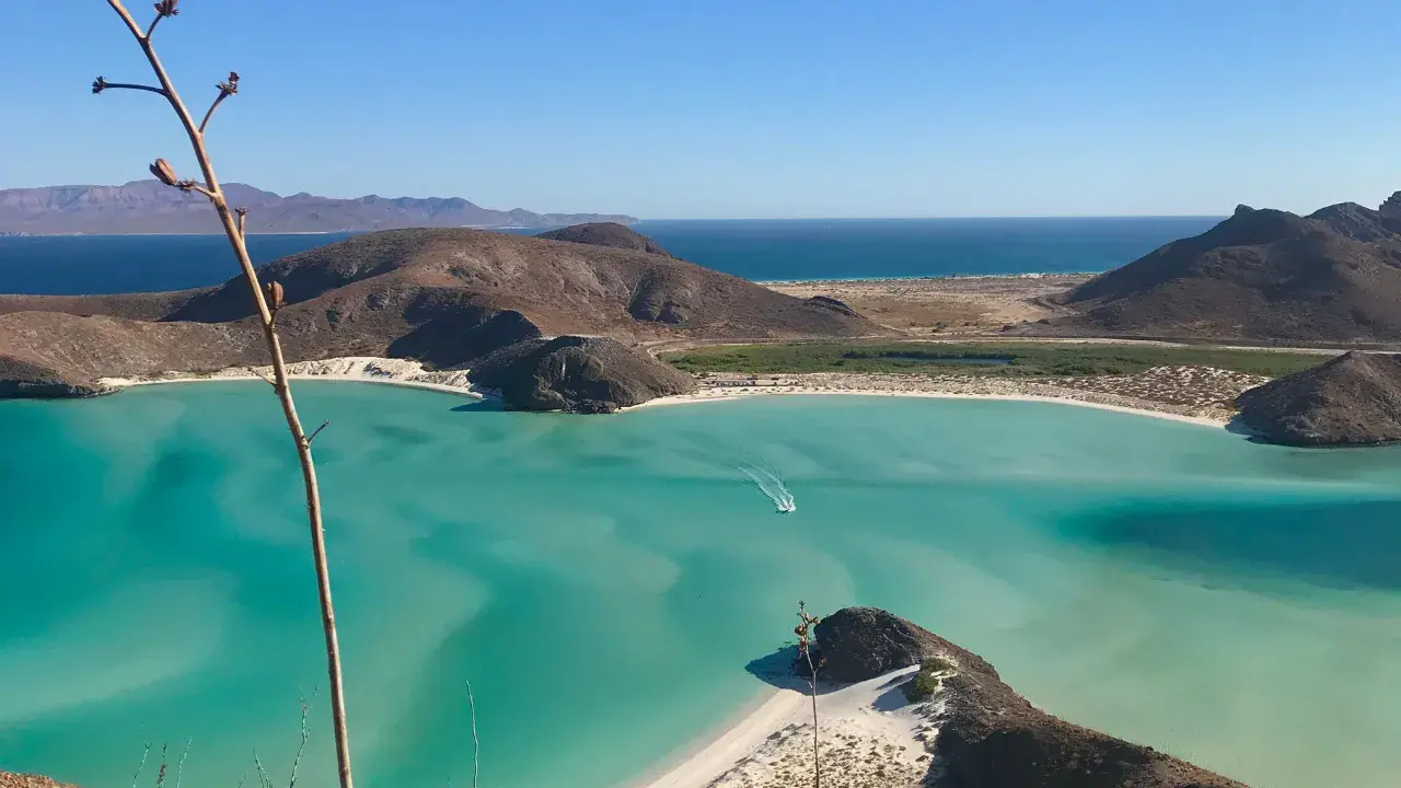 A stunning view of Balandra Beach, La Paz.