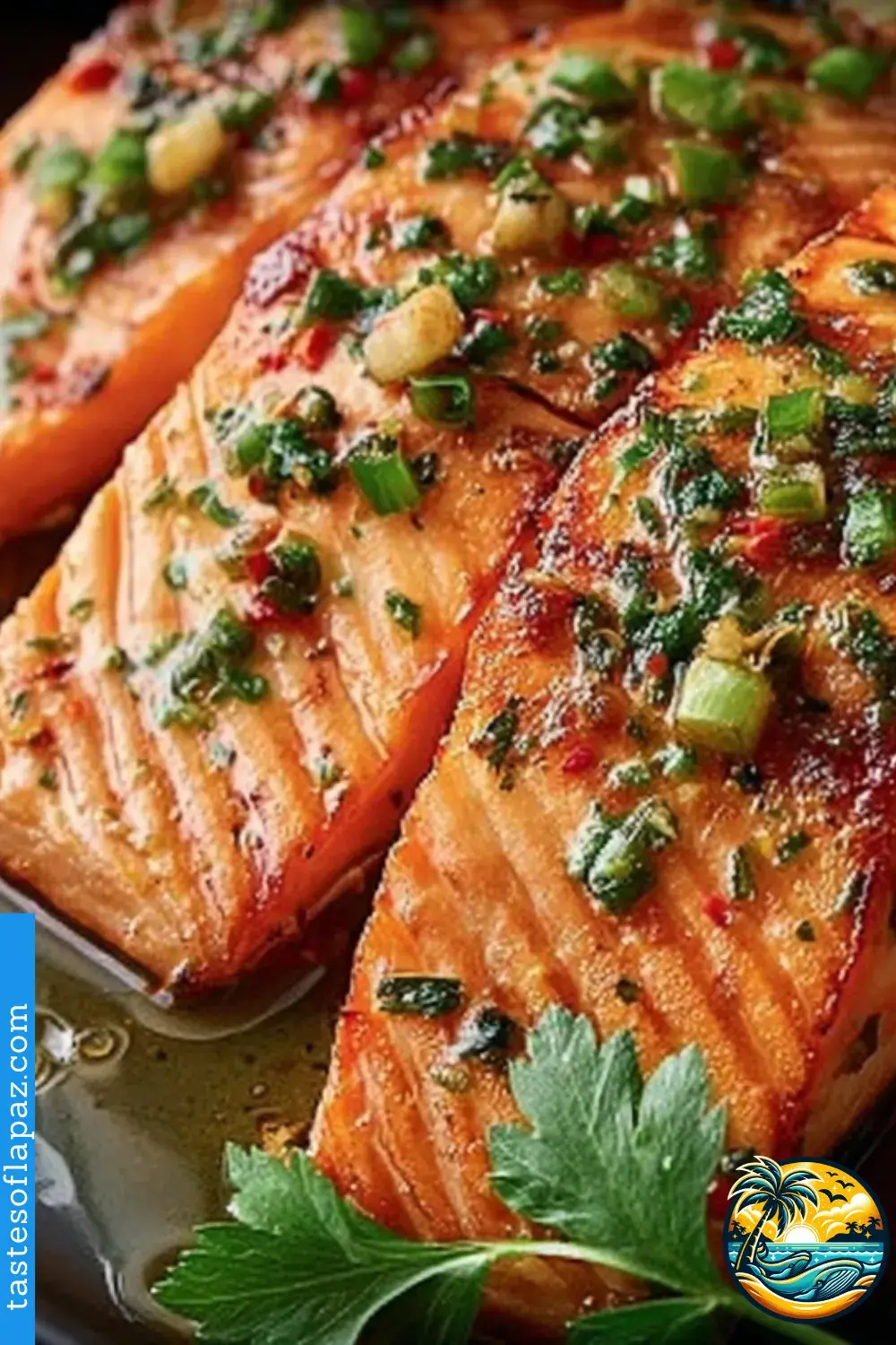 Marinated Salmon with Garlic and Herbs