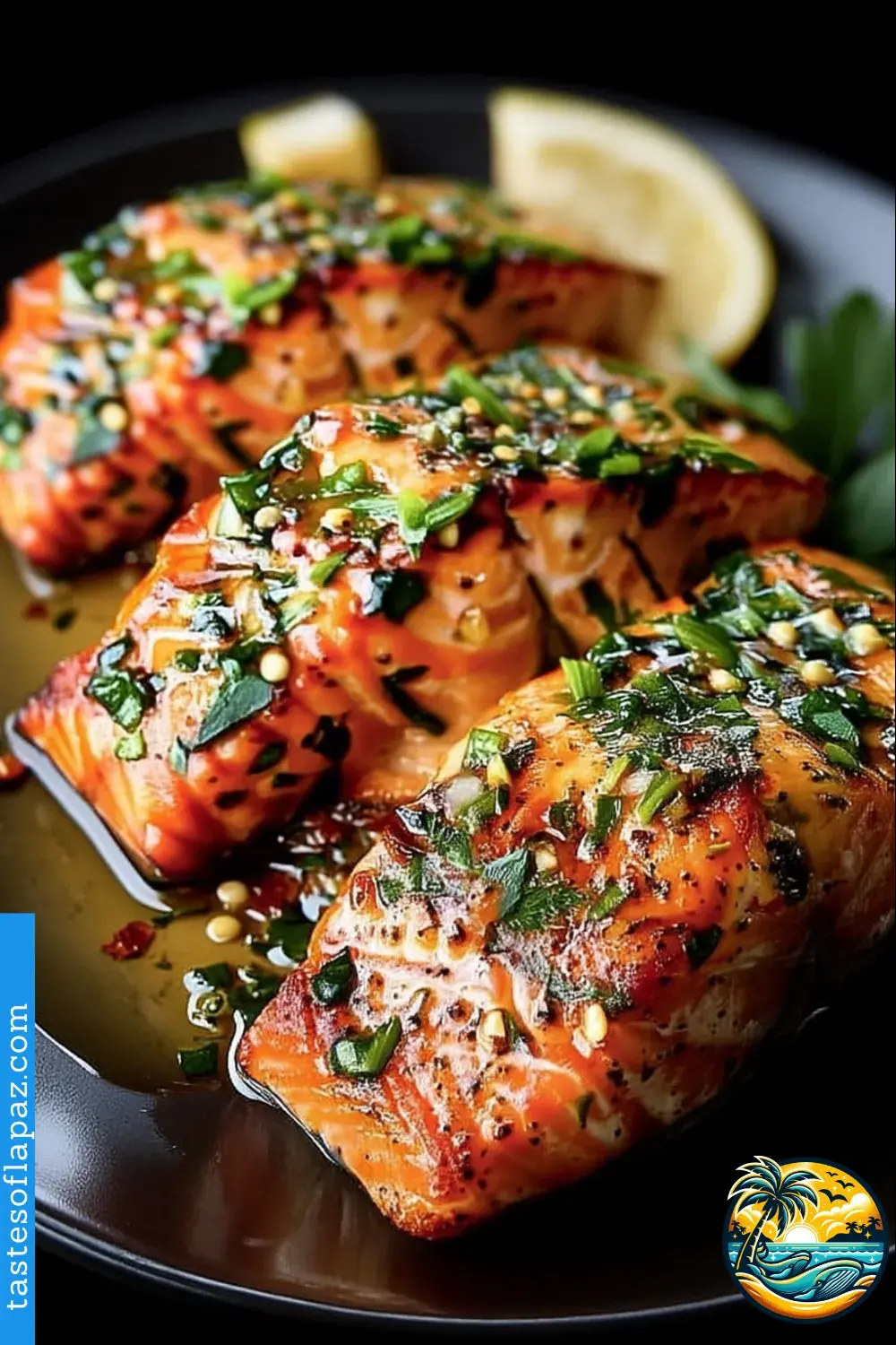 Marinated Salmon with Garlic and Herbs