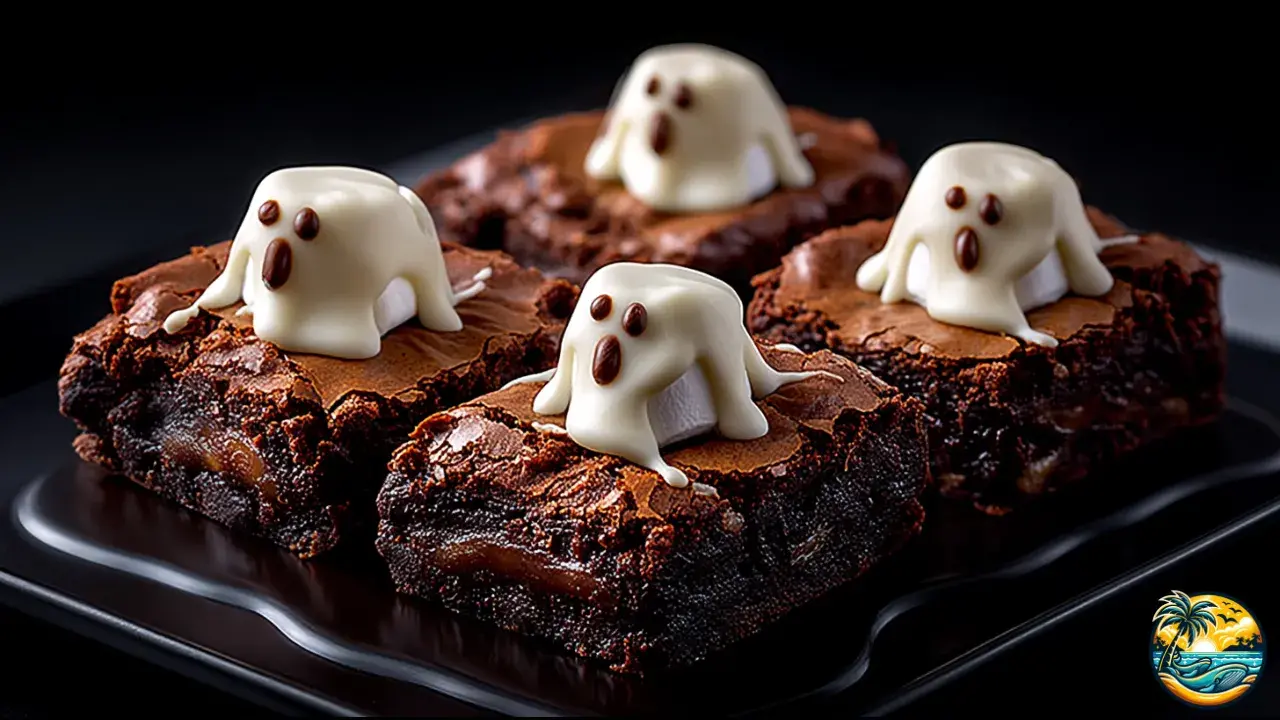 Marshmallow Ghost Brownies