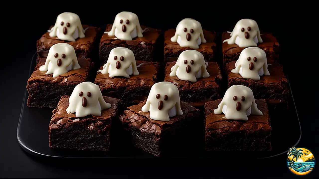 Marshmallow Ghost Brownies
