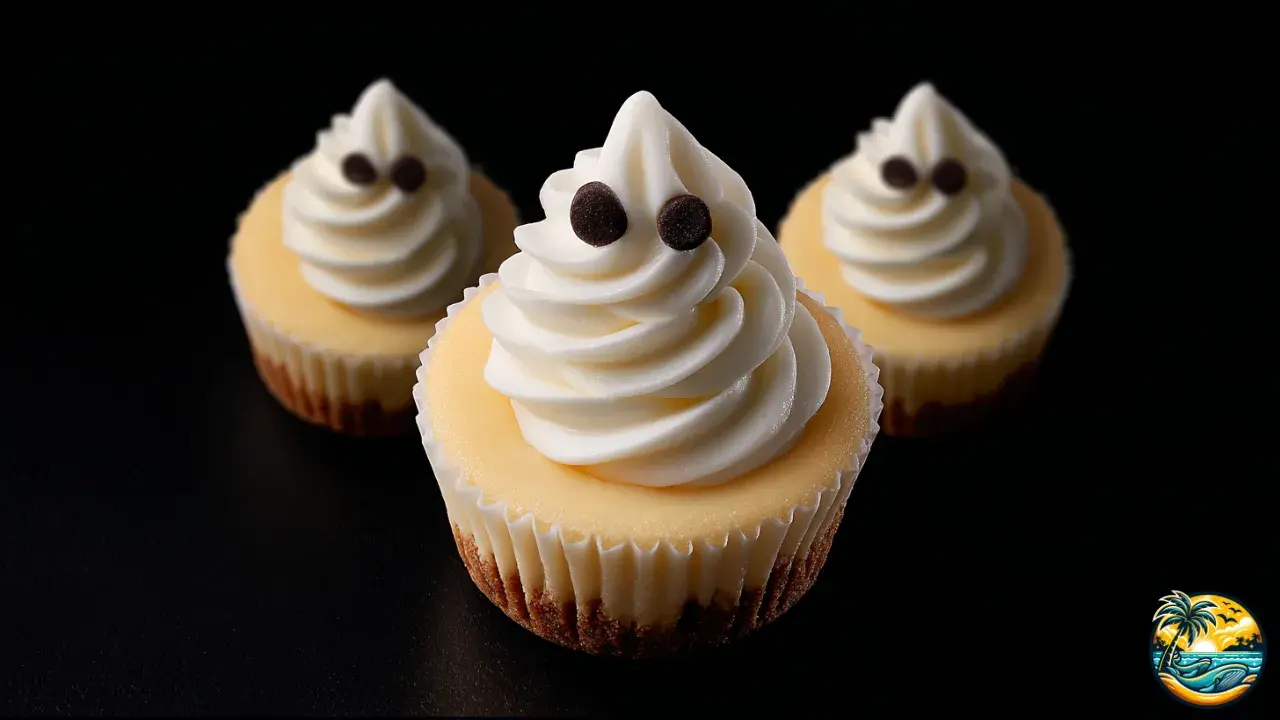 Mini Ghost Cheesecakes
