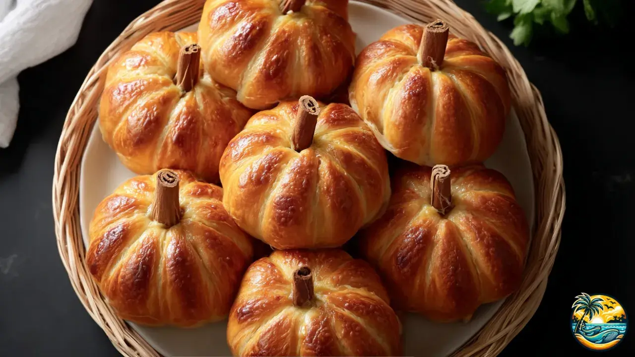 Pumpkin-Shaped Cheesy Buns