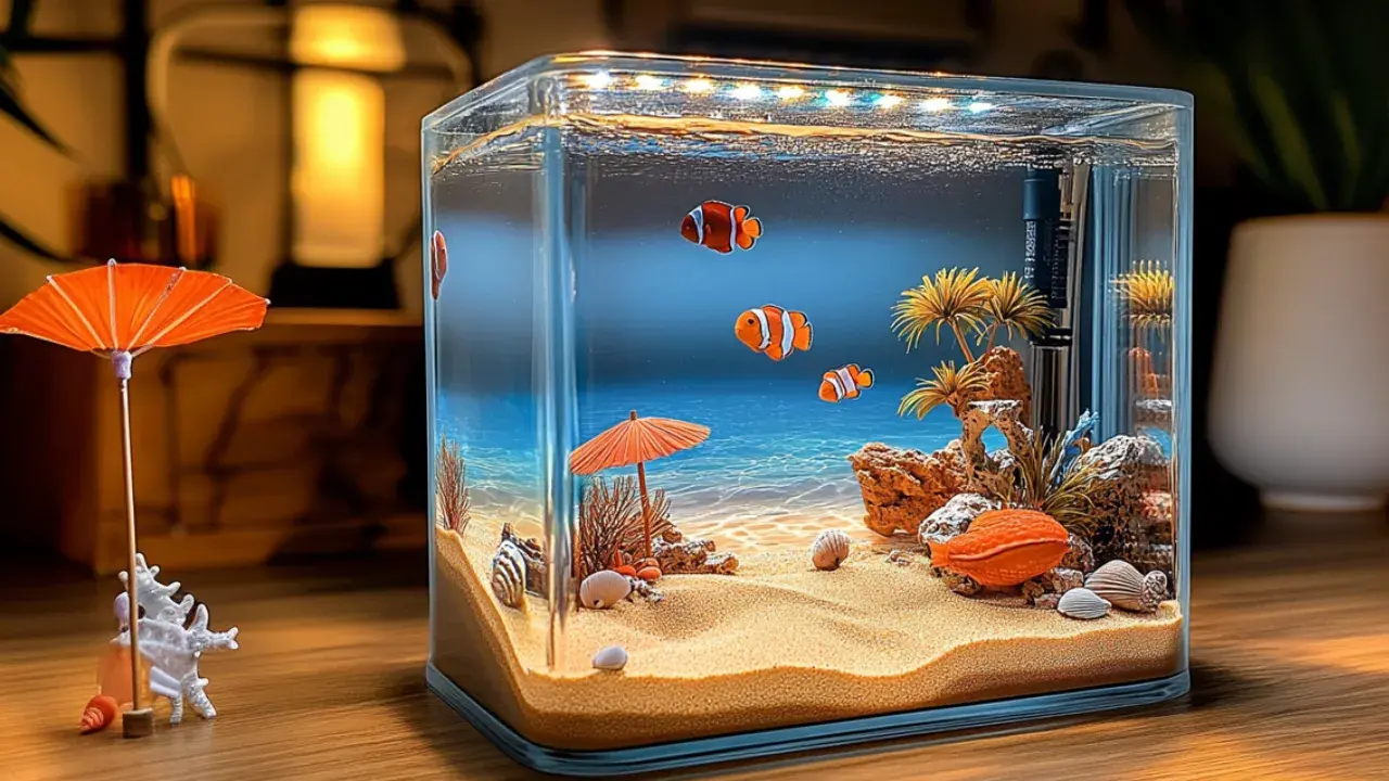 Beach-Themed Aquarium